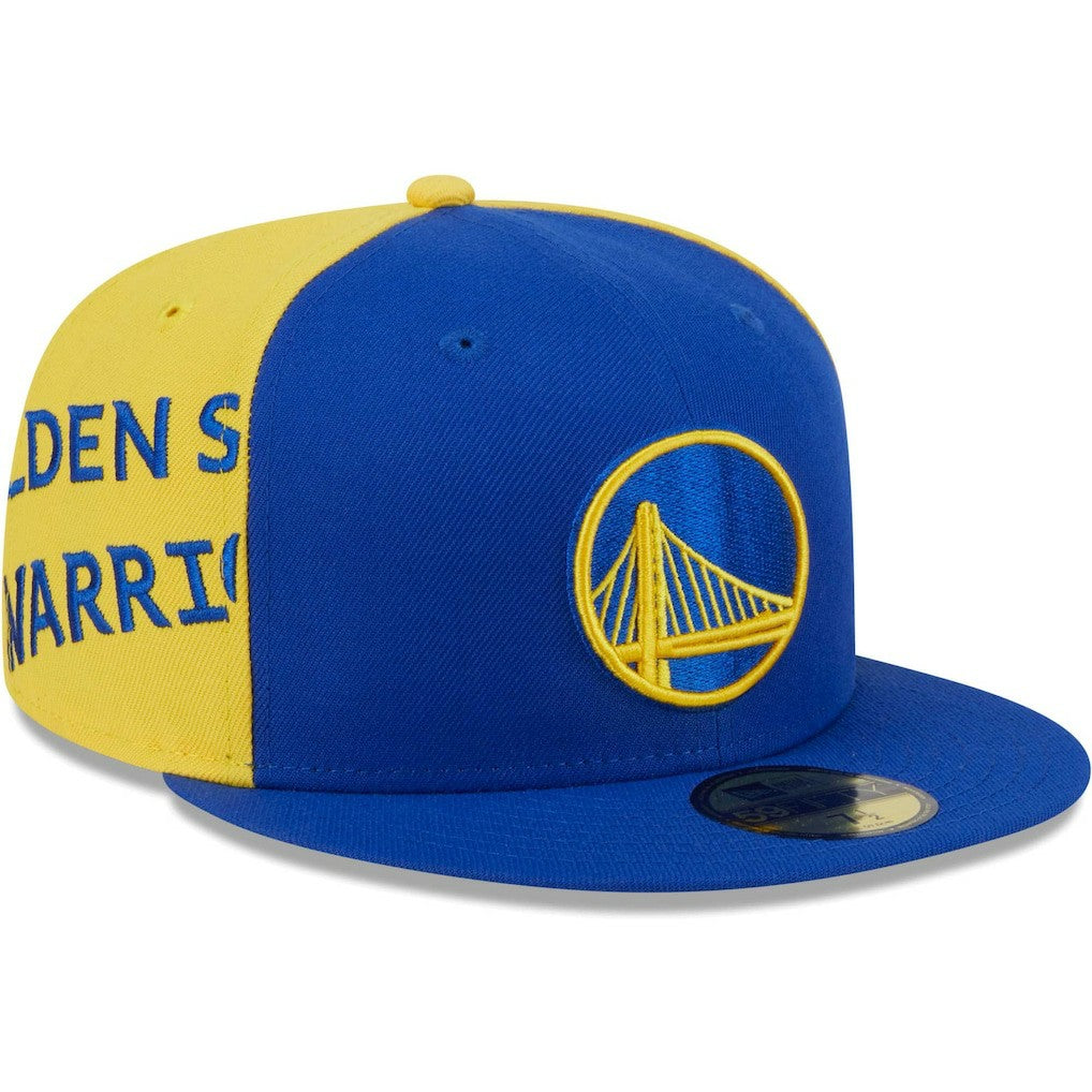 Golden State Warriors Gameday Wordmark 59FIFTY Fitted Hat Royal/Gold