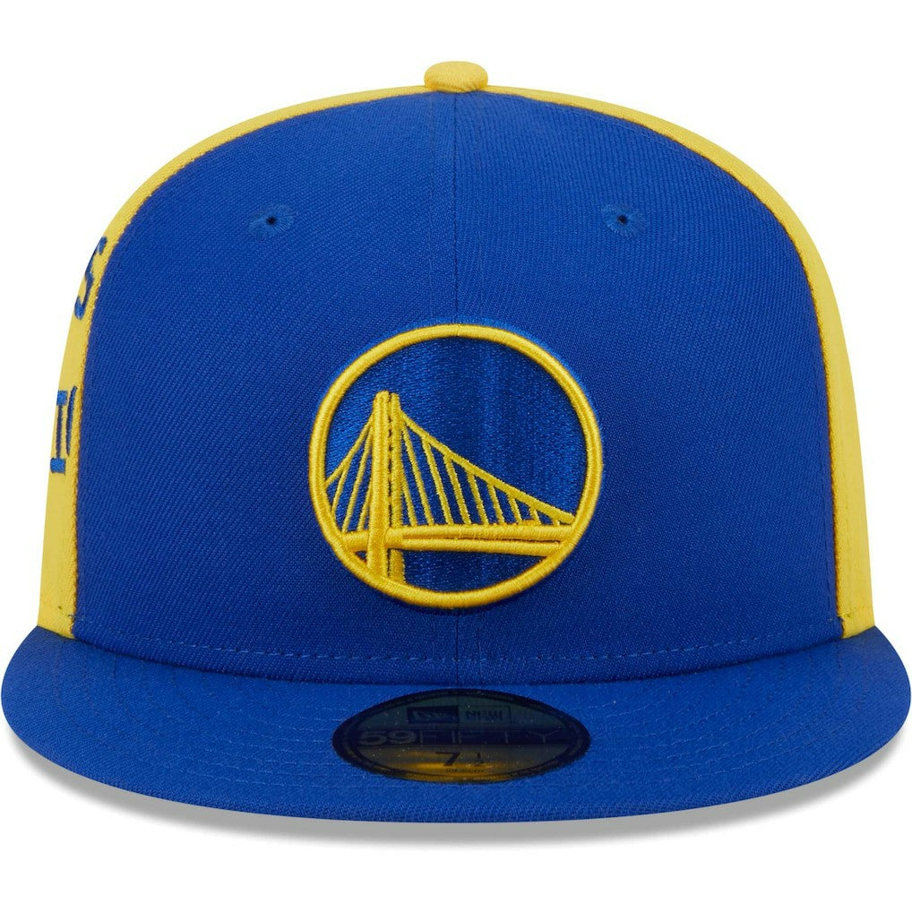 Golden State Warriors Gameday Wordmark 59FIFTY Fitted Hat Royal/Gold