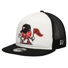 Chicago Bulls Youth Court Sport Mascot 9FIFTY Snapback Hat White/Black