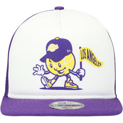 Los Angeles Lakers Youth Court Sport Mascot 9FIFTY Snapback Hat White/Purple