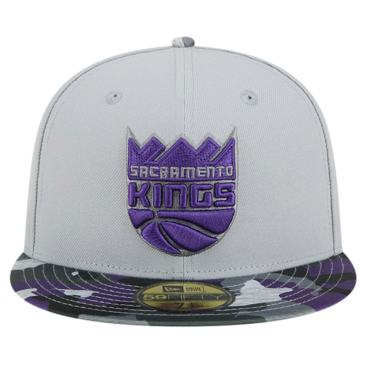 Sacramento Kings Active Color Camo Visor 59FIFTY Fitted Hat Gray