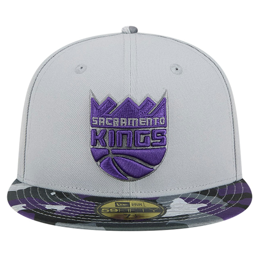 Sacramento Kings Active Color Camo Visor 59FIFTY Fitted Hat Gray