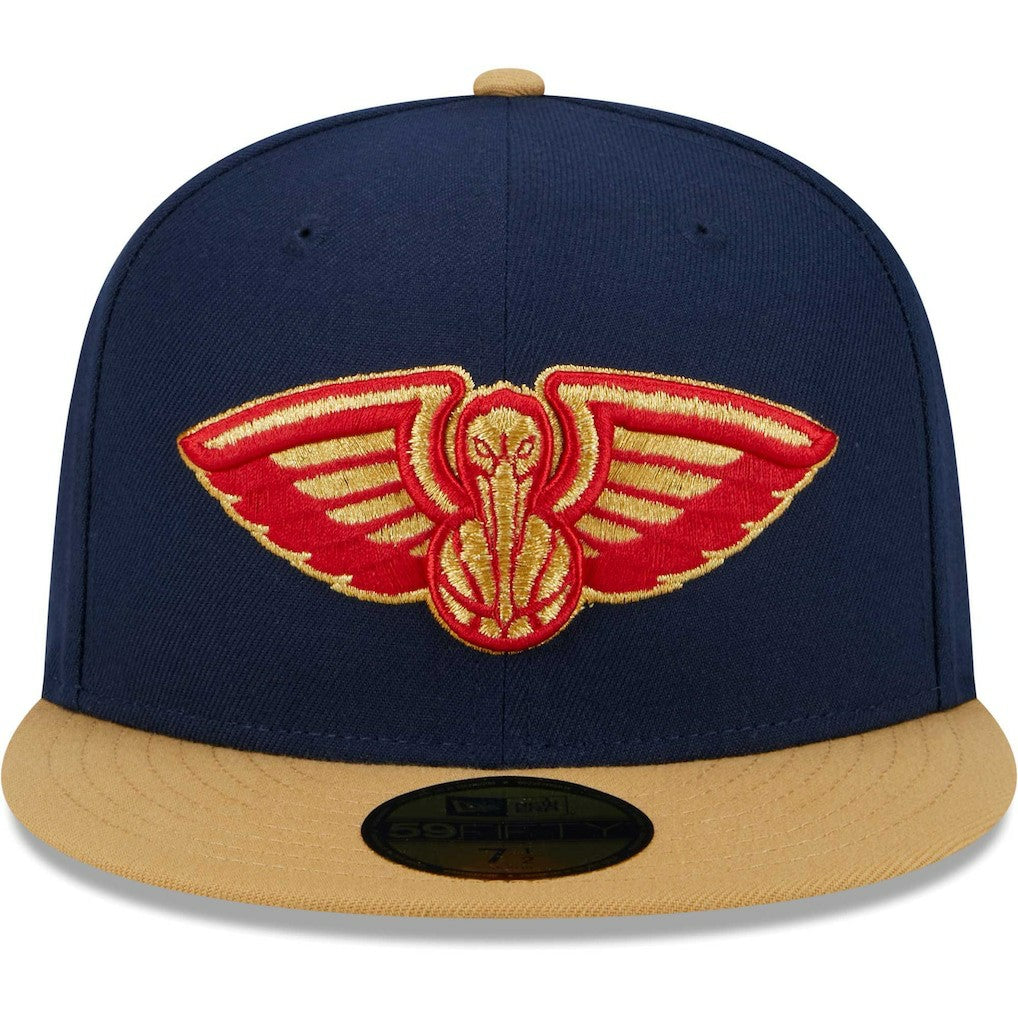New Orleans Pelicans Gameday Gold Pop Stars 59FIFTY Fitted Hat Navy/Gold