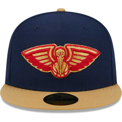 New Orleans Pelicans Gameday Gold Pop Stars 59FIFTY Fitted Hat Navy/Gold