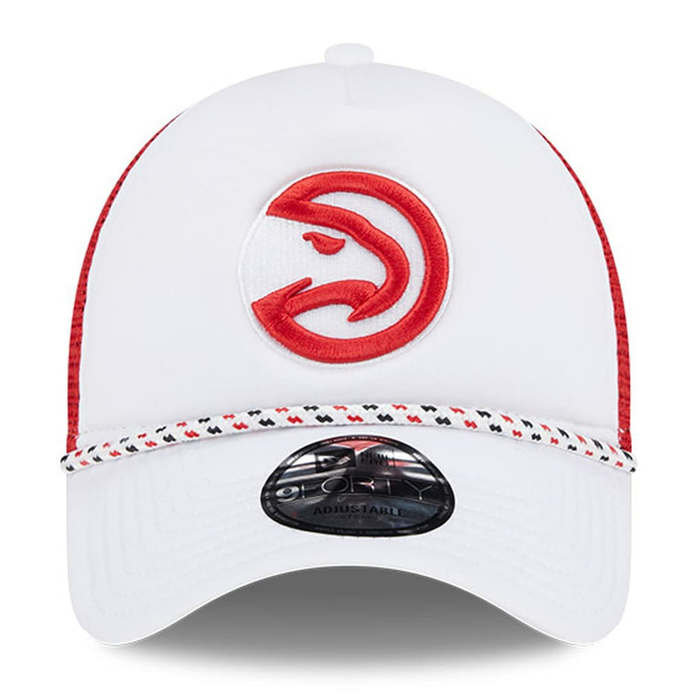 Atlanta Hawks Court Sport Foam A-Frame 9FORTY Adjustable Trucker Hat White/Red
