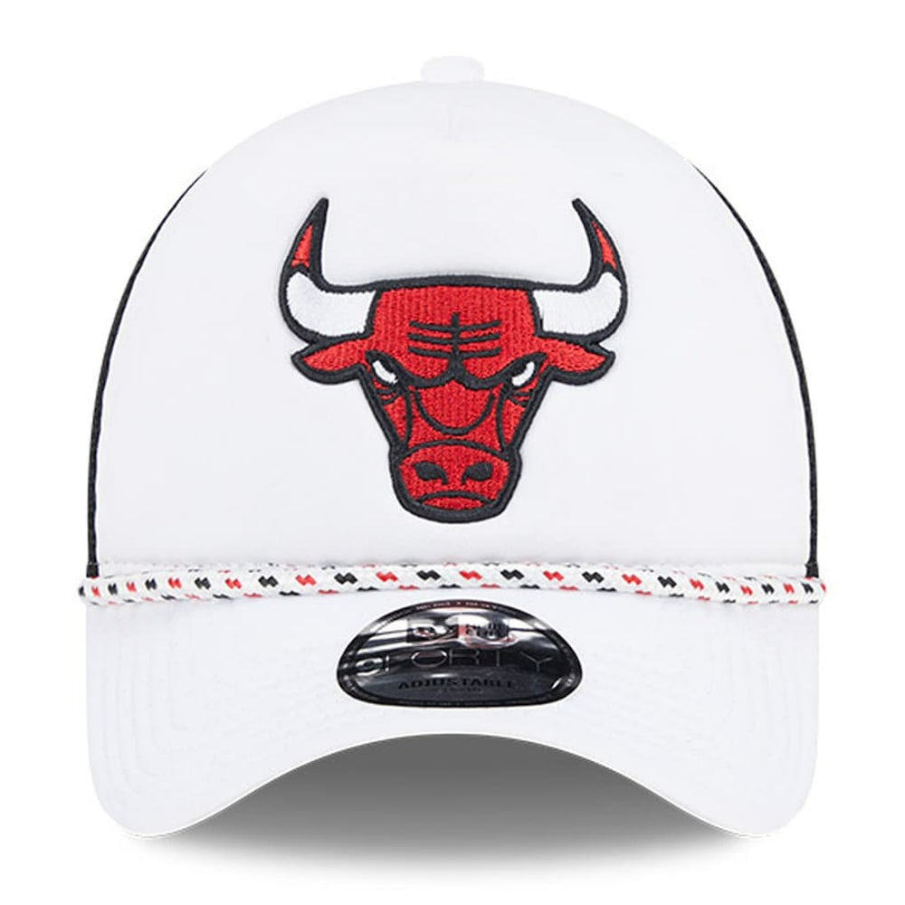 Chicago Bulls Court Sport Foam A-Frame 9FORTY Adjustable Trucker Hat White/Black