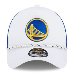 Golden State Warriors Court Sport Foam A-Frame 9FORTY Adjustable Trucker Hat White/Royal
