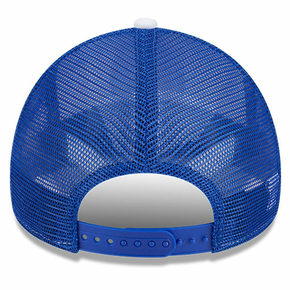Golden State Warriors Court Sport Foam A-Frame 9FORTY Adjustable Trucker Hat White/Royal