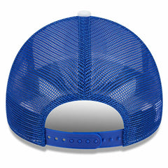 Golden State Warriors Court Sport Foam A-Frame 9FORTY Adjustable Trucker Hat White/Royal