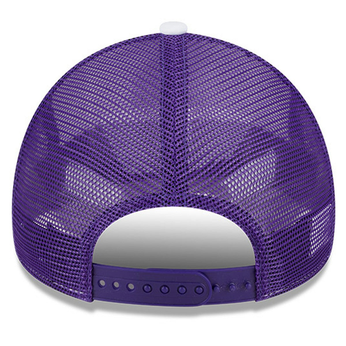 Los Angeles Lakers Court Sport Foam A-Frame 9FORTY Adjustable Trucker Hat White/Purple
