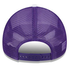 Los Angeles Lakers Court Sport Foam A-Frame 9FORTY Adjustable Trucker Hat White/Purple