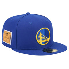 Golden State Warriors Court Sport Leather Applique 59FIFTY Fitted Hat Royal