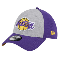 Los Angeles Lakers Two-Tone 39THIRTY Flex Hat Heather Gray/Purple