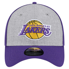 Los Angeles Lakers Two-Tone 39THIRTY Flex Hat Heather Gray/Purple
