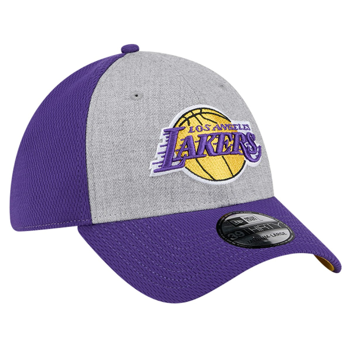 Los Angeles Lakers Two-Tone 39THIRTY Flex Hat Heather Gray/Purple