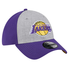 Los Angeles Lakers Two-Tone 39THIRTY Flex Hat Heather Gray/Purple