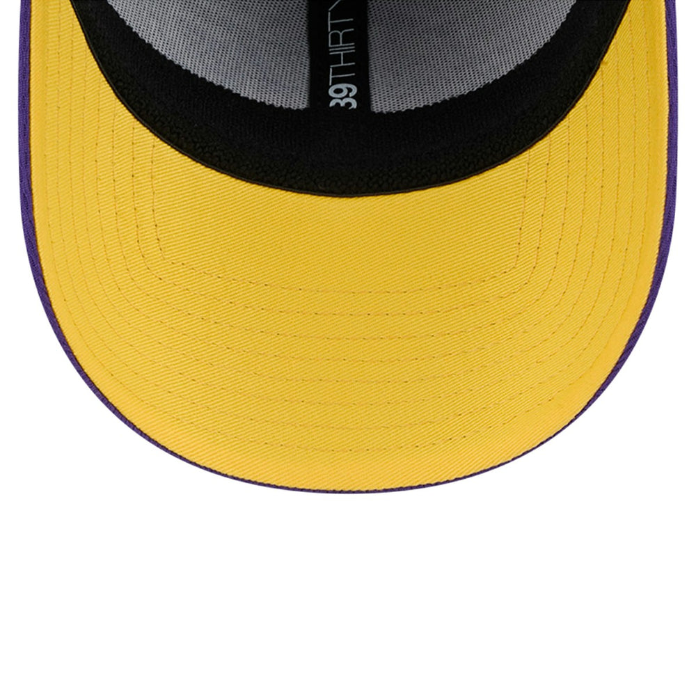 Los Angeles Lakers Two-Tone 39THIRTY Flex Hat Heather Gray/Purple