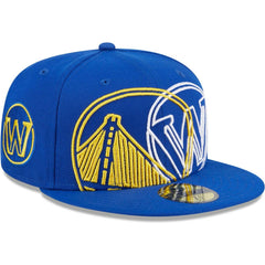 Golden State Warriors Game Day Hollow Logo Mashup 59FIFTY Fitted Hat Royal