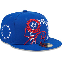 Philadelphia 76ers Game Day Hollow Logo Mashup 59FIFTY Fitted Hat Royal