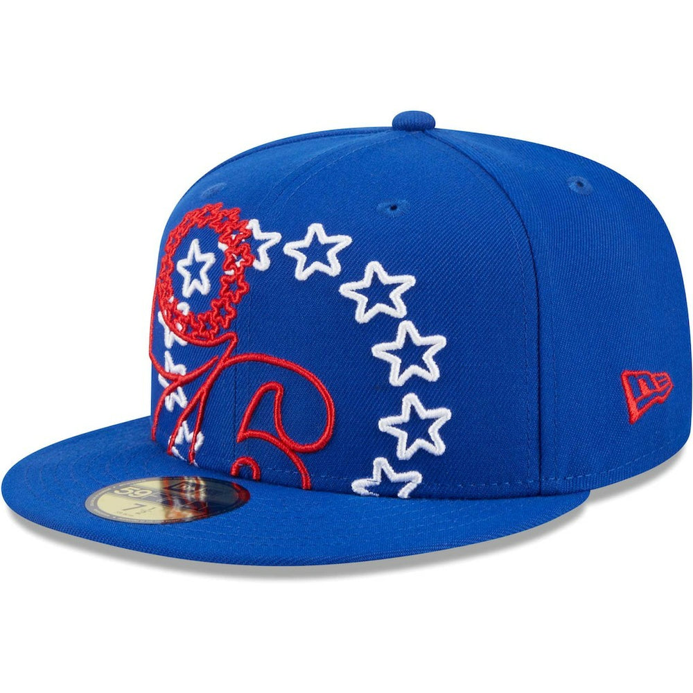 Philadelphia 76ers Game Day Hollow Logo Mashup 59FIFTY Fitted Hat Royal