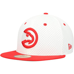 Atlanta Hawks Throwback 2Tone 59FIFTY Fitted Hat White/Red