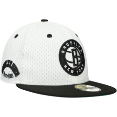 Brooklyn Nets Throwback 2Tone 59FIFTY Fitted Hat White/Black
