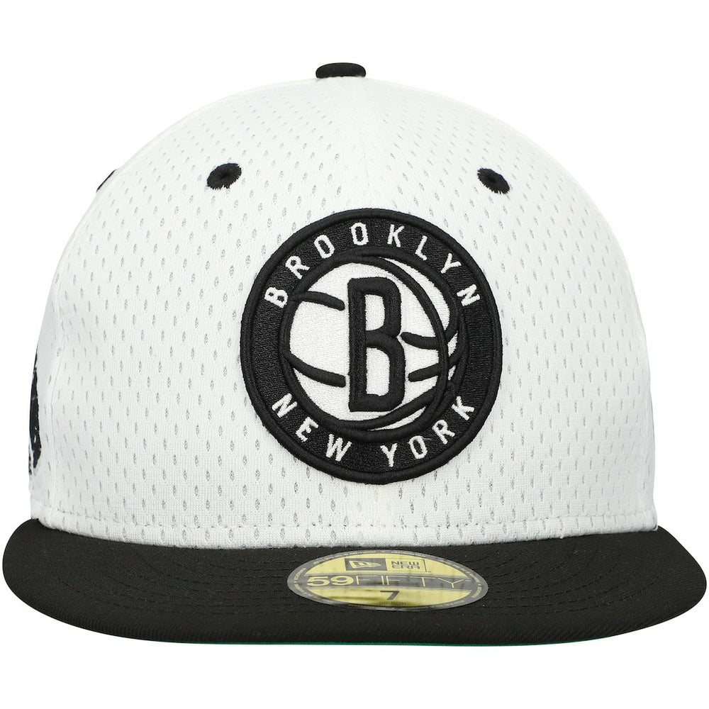 Brooklyn Nets Throwback 2Tone 59FIFTY Fitted Hat White/Black