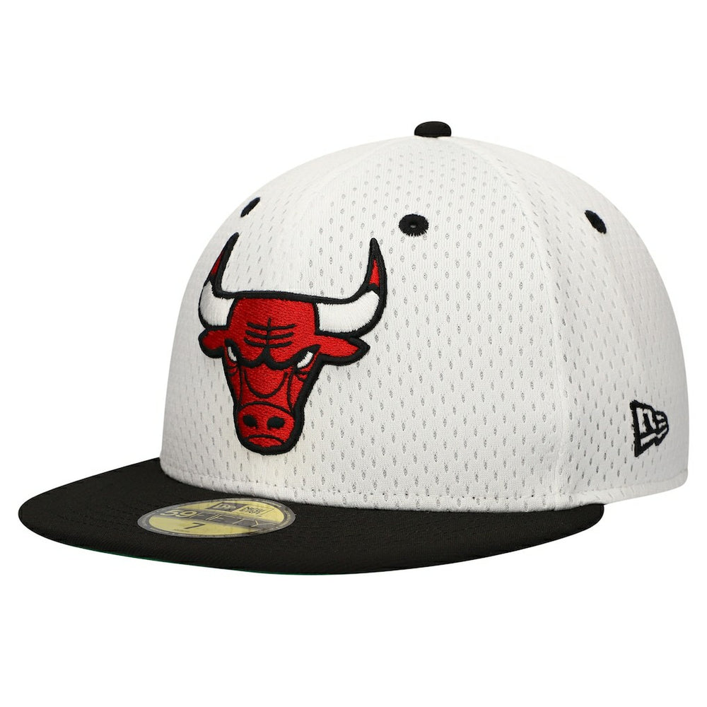 Chicago Bulls Throwback 2Tone 59FIFTY Fitted Hat White/Black