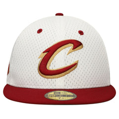 Cleveland Cavaliers Throwback 2Tone 59FIFTY Fitted Hat White/Wine