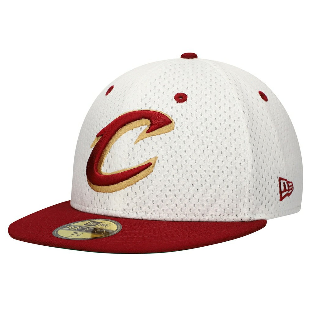 Cleveland Cavaliers Throwback 2Tone 59FIFTY Fitted Hat White/Wine