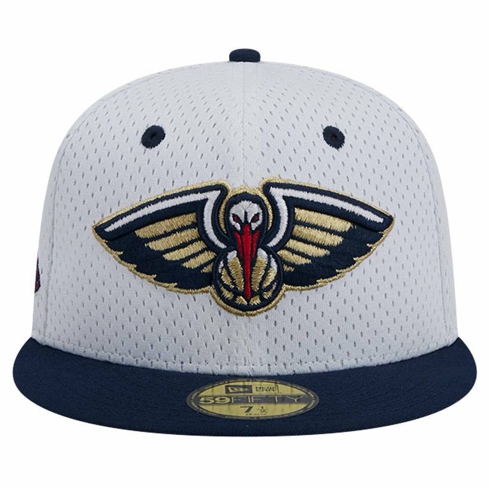 New Orleans Pelicans Throwback 2Tone 59FIFTY Fitted Hat White/Navy