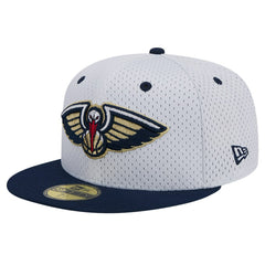 New Orleans Pelicans Throwback 2Tone 59FIFTY Fitted Hat White/Navy