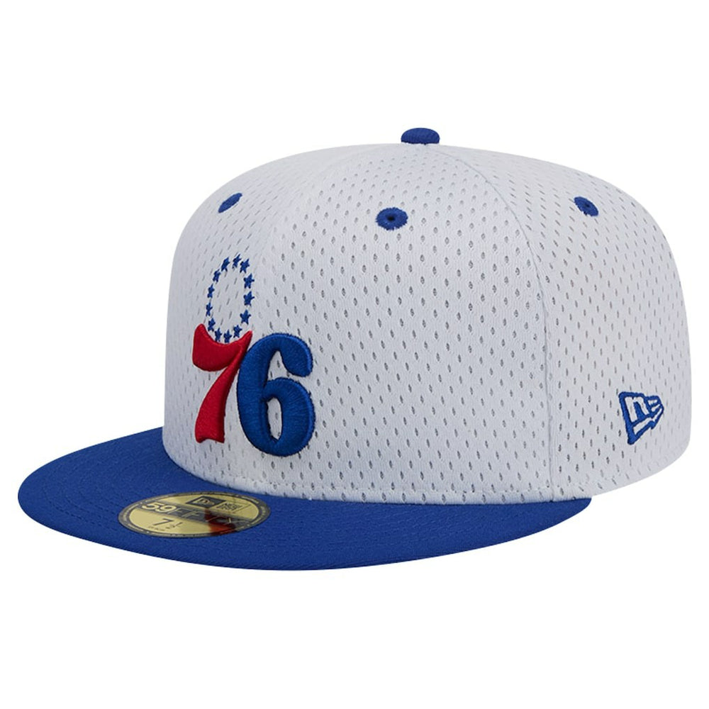 Philadelphia 76ers Throwback 2Tone 59FIFTY Fitted Hat White/Royal