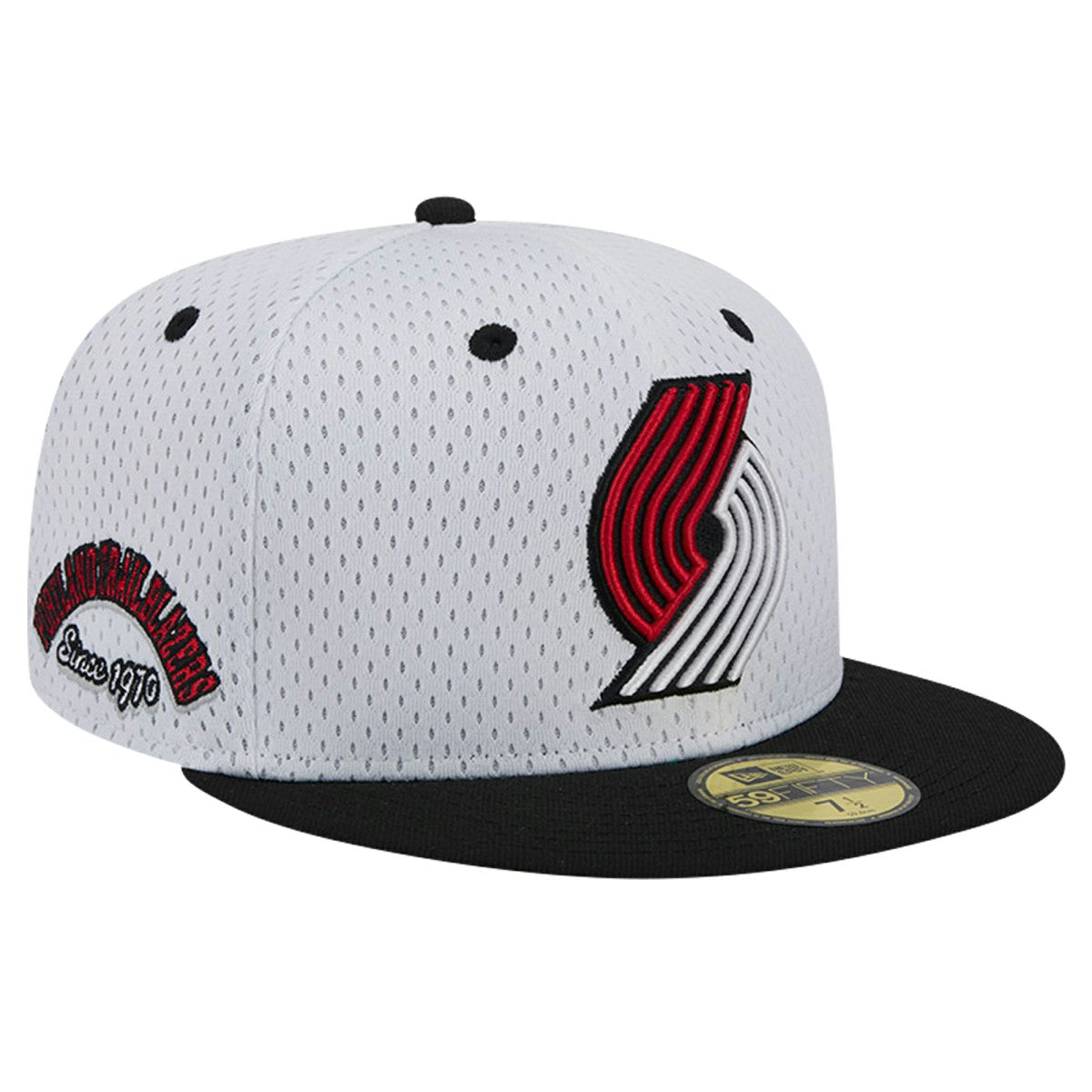 Portland Trail Blazers Throwback 2Tone 59FIFTY Fitted Hat White/Black