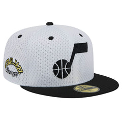 Utah Jazz Throwback 2Tone 59FIFTY Fitted Hat White/Black