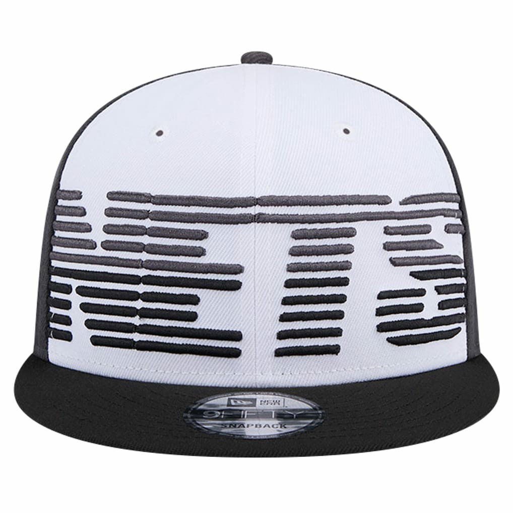 Brooklyn Nets Throwback Gradient Tech Font 9FIFTY Snapback Hat White/Black