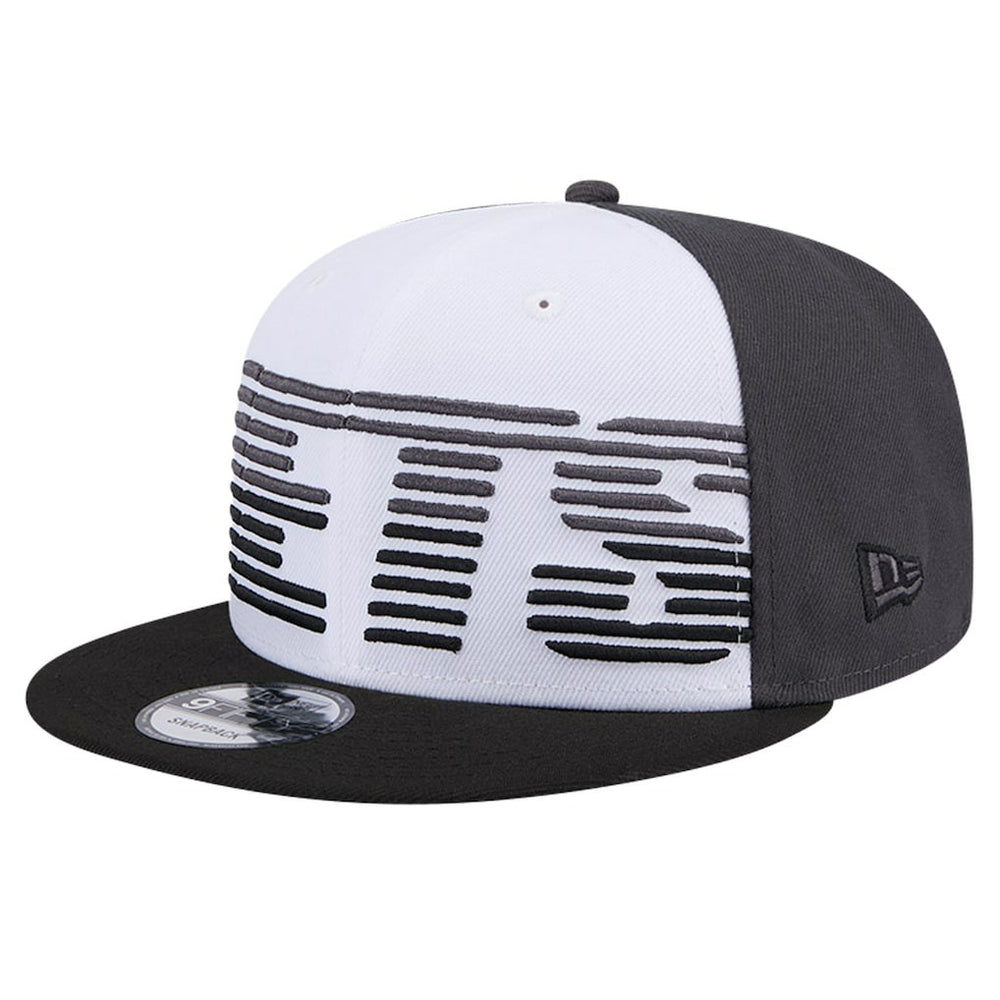 Brooklyn Nets Throwback Gradient Tech Font 9FIFTY Snapback Hat White/Black