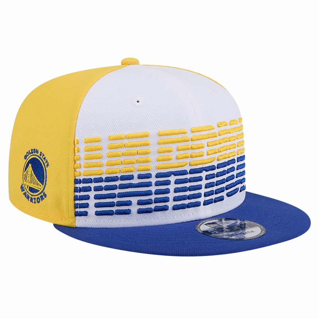 Golden State Warriors Throwback Gradient Tech Font 9FIFTY Snapback Hat White/Royal
