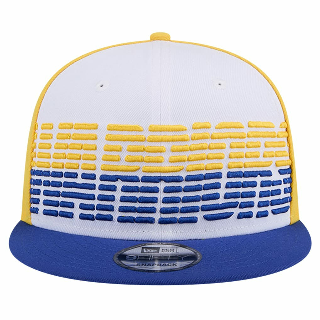 Golden State Warriors Throwback Gradient Tech Font 9FIFTY Snapback Hat White/Royal