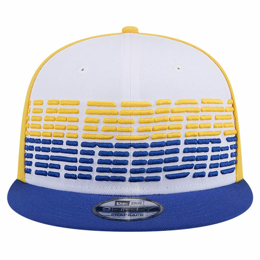Golden State Warriors Throwback Gradient Tech Font 9FIFTY Snapback Hat White/Royal