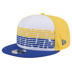 Golden State Warriors Throwback Gradient Tech Font 9FIFTY Snapback Hat White/Royal