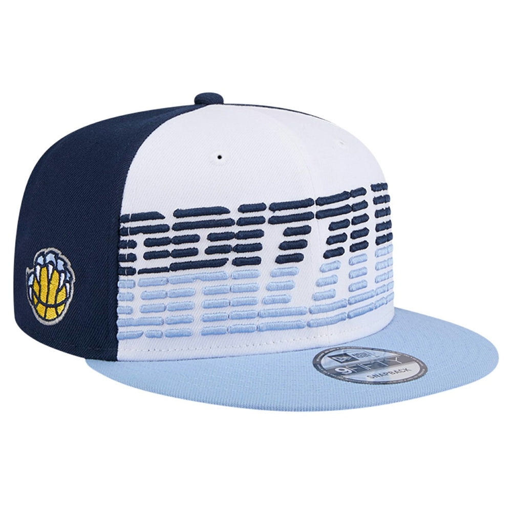 Memphis Grizzlies Throwback Gradient Tech Font 9FIFTY Snapback Hat White/Light Blue