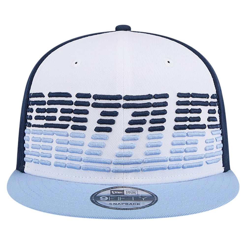 Memphis Grizzlies Throwback Gradient Tech Font 9FIFTY Snapback Hat White/Light Blue