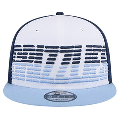Memphis Grizzlies Throwback Gradient Tech Font 9FIFTY Snapback Hat White/Light Blue