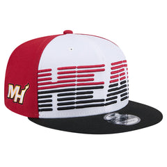 Miami Heat Throwback Gradient Tech Font 9FIFTY Snapback Hat White/Black
