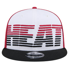 Miami Heat Throwback Gradient Tech Font 9FIFTY Snapback Hat White/Black