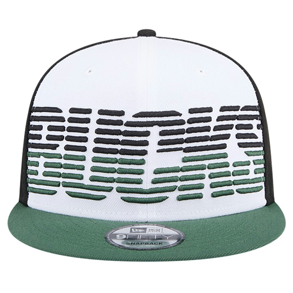 Milwaukee Bucks Throwback Gradient Tech Font 9FIFTY Snapback Hat White/Hunter Green