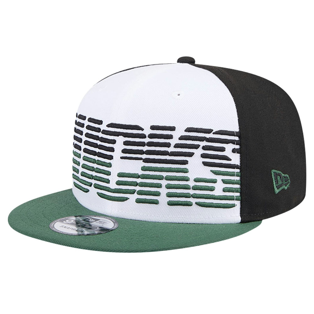 Milwaukee Bucks Throwback Gradient Tech Font 9FIFTY Snapback Hat White/Hunter Green