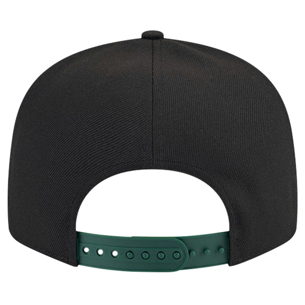 Milwaukee Bucks Throwback Gradient Tech Font 9FIFTY Snapback Hat White/Hunter Green