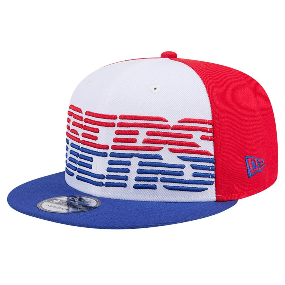 Philadelphia 76ers Throwback Gradient Tech Font 9FIFTY Snapback Hat White/Royal